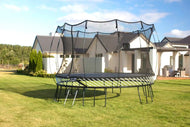 An outdoor trampoline