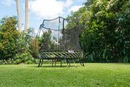 an outdoor trampoline