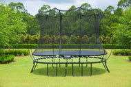 An outdoor trampoline
