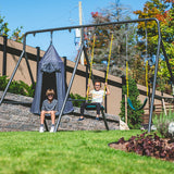 TitanPro Swing Set with Saucer Tent Swing
