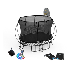 Compact Oval Trampoline / Pure Black