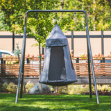 FlyMax Saucer Tree Swing with tent - green
